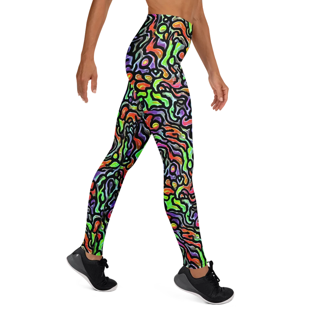 Synthetic Aurora on Yoga Leggings — Right
