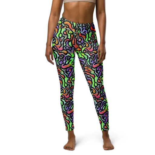 Synthetic Aurora on a Yoga Leggings