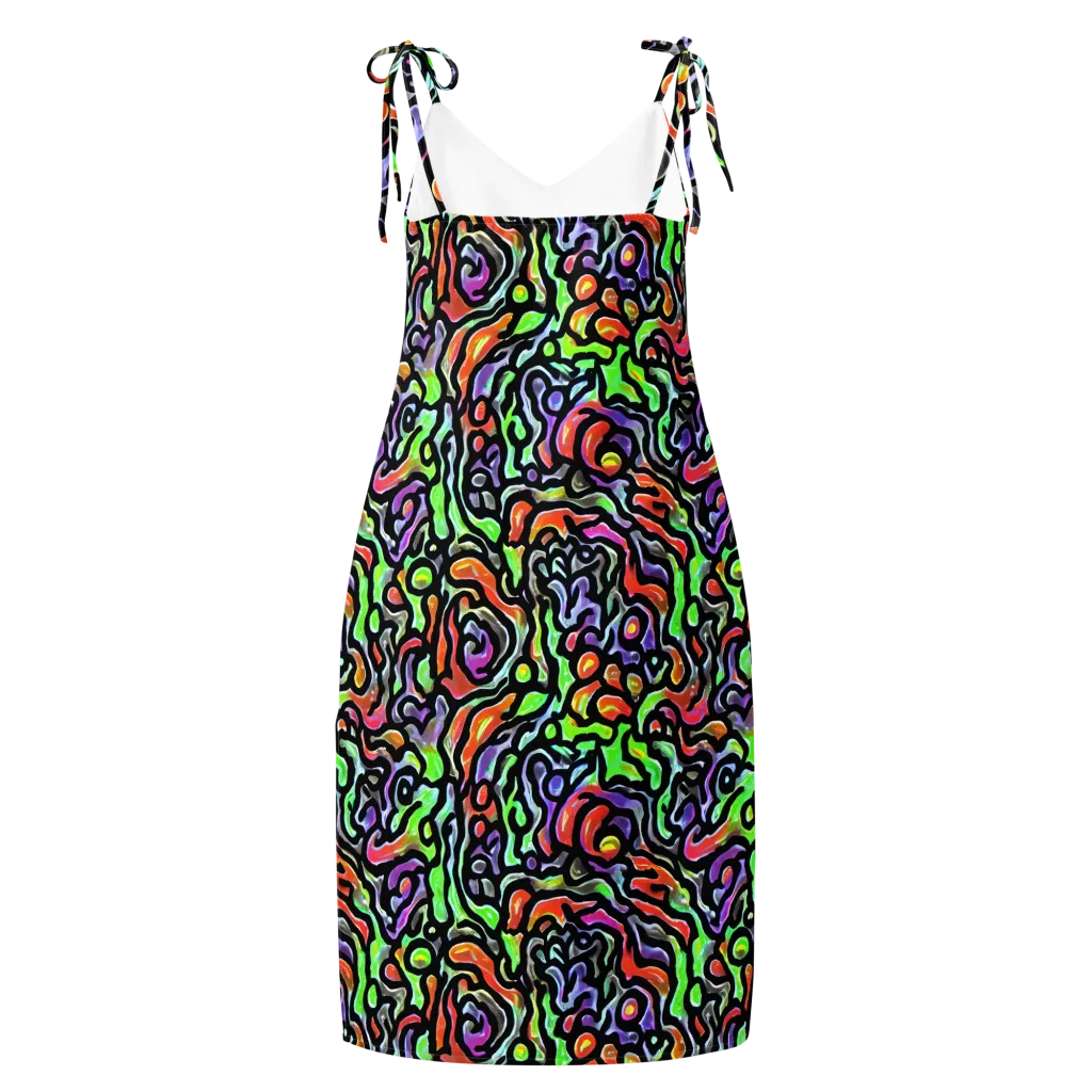 Synthetic Aurora on Slip Dress — Back