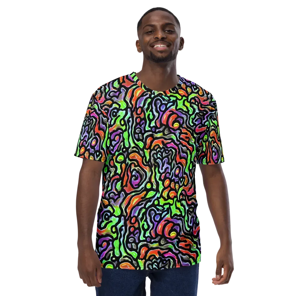 Synthetic Aurora on Men's Crew Neck T-Shirt — Front