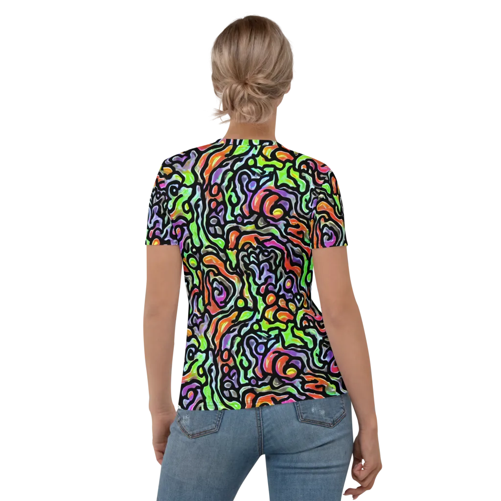 Synthetic Aurora on Women's Crew Neck T-Shirt — Back
