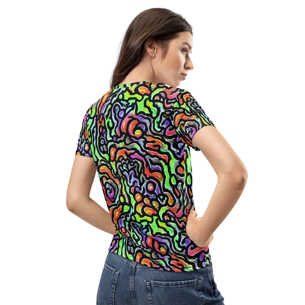 Synthetic Aurora on Women's Crew Neck T-Shirt — Back