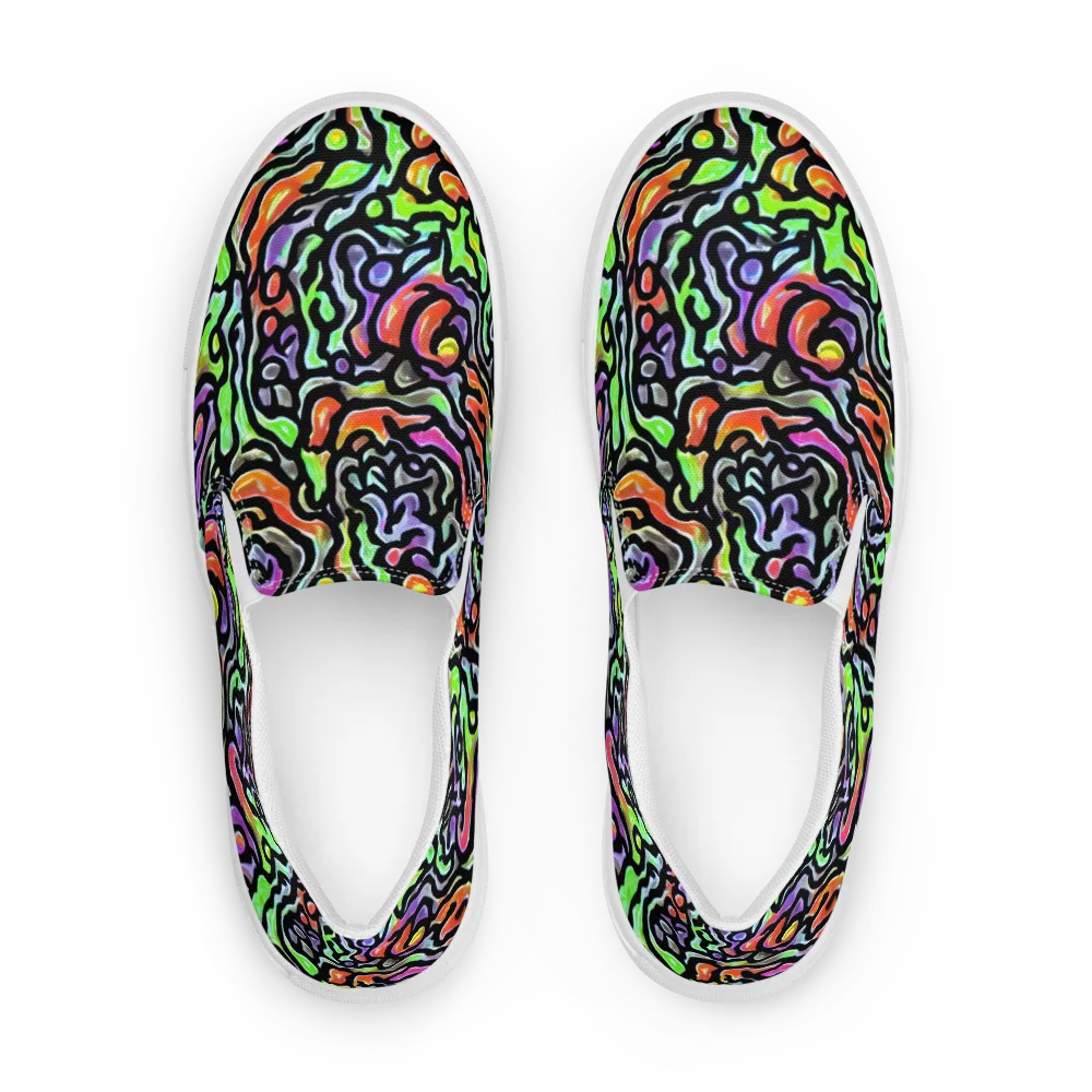 Synthetic Aurora on Men's Slip-On Canvas Shoes — Front