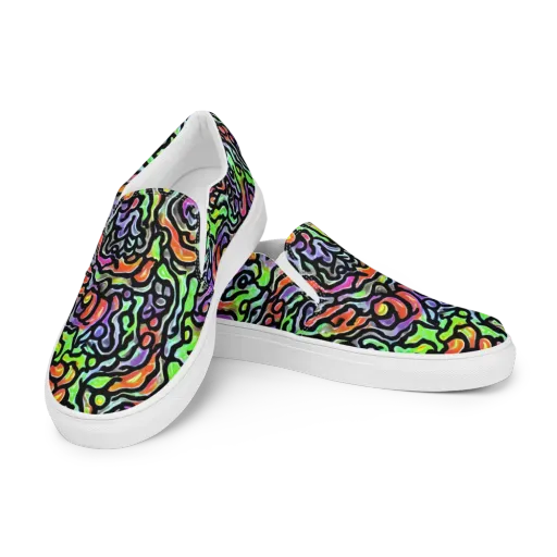 Synthetic Aurora on a Men's Slip-On Canvas Shoes