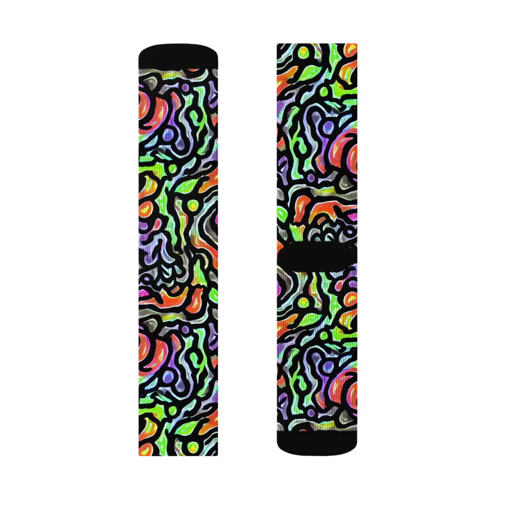 Synthetic Aurora on Socks — Right Sock