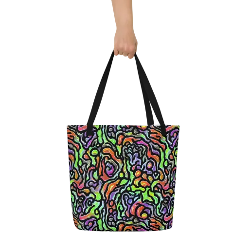 Synthetic Aurora on a Large Tote Bag W/ Pocket