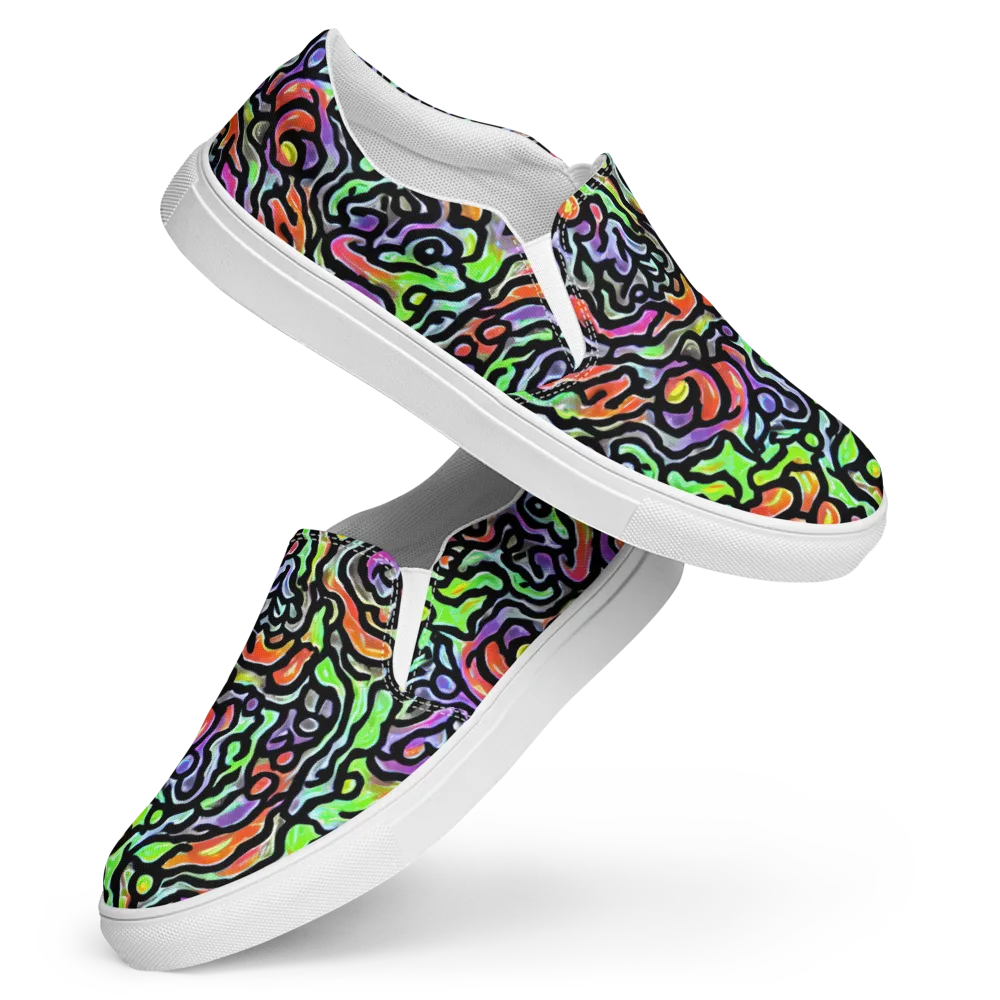 Synthetic Aurora on Women's Slip-On Canvas Shoes — Front