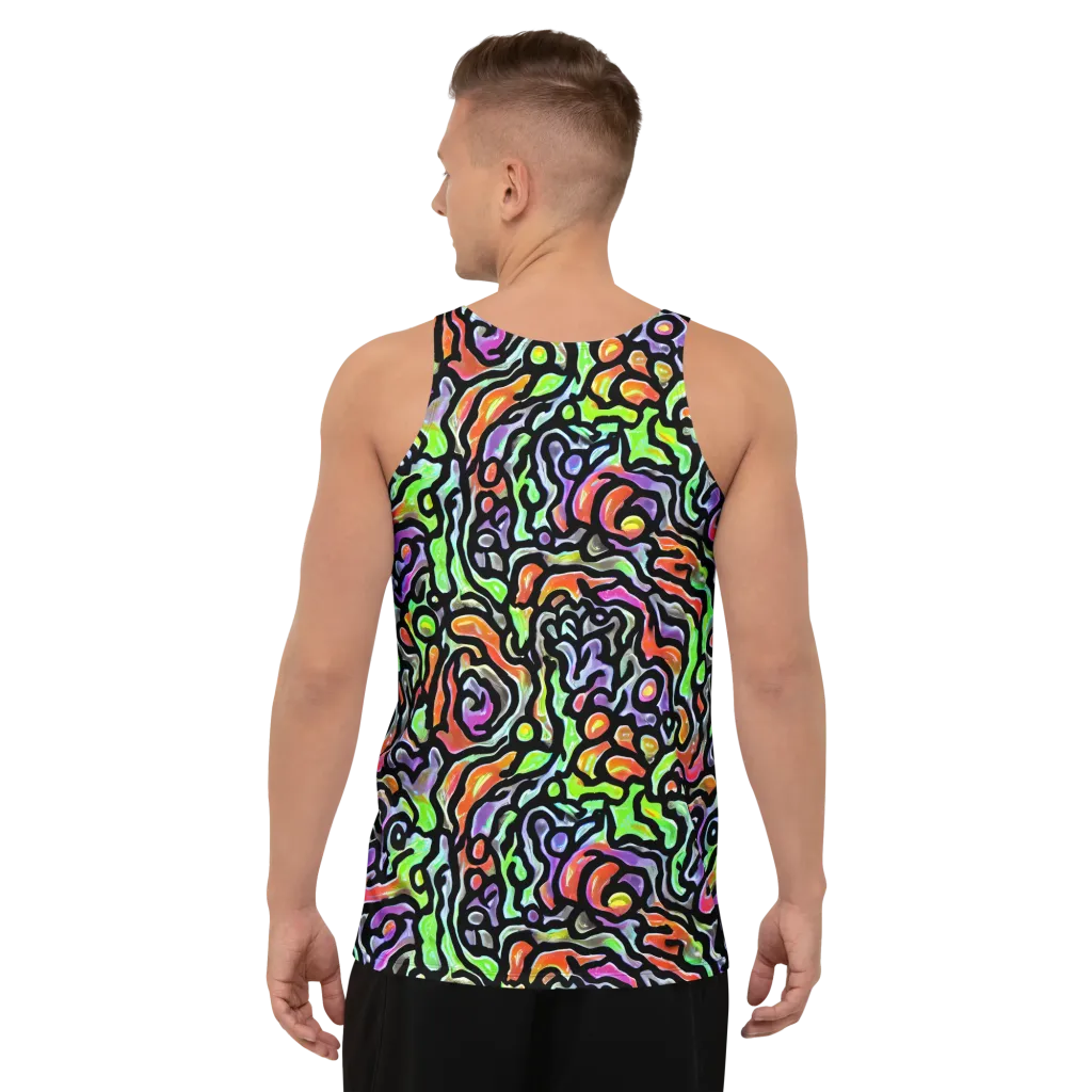 Synthetic Aurora on Men's Tank Top — Back