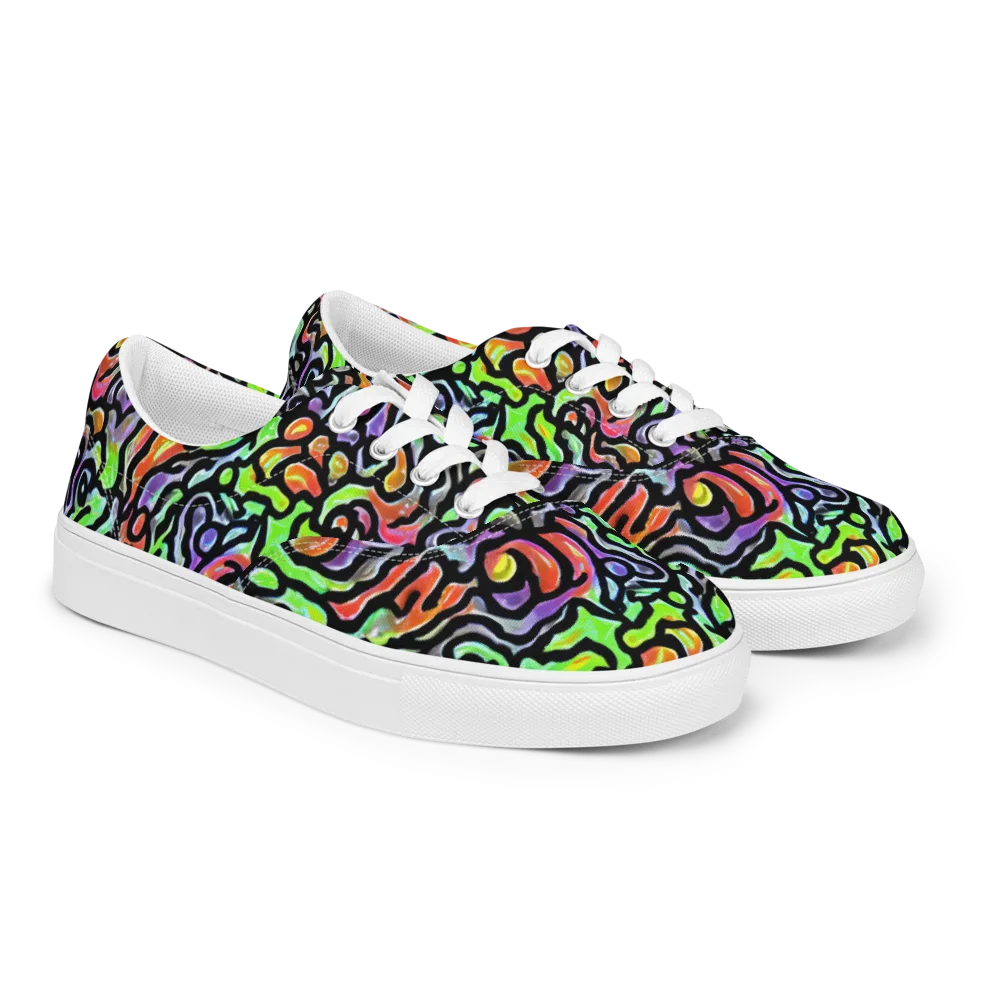 Synthetic Aurora on Men's Lace-Up Canvas Shoes — Right Front