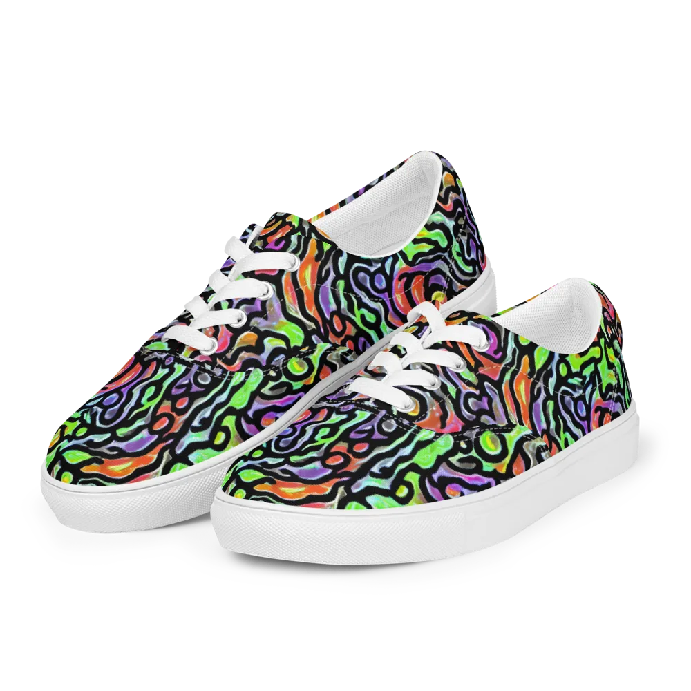 Synthetic Aurora on Men's Lace-Up Canvas Shoes — Left Front