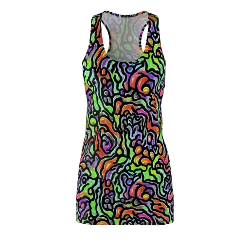 Synthetic Aurora on a Racerback Dress