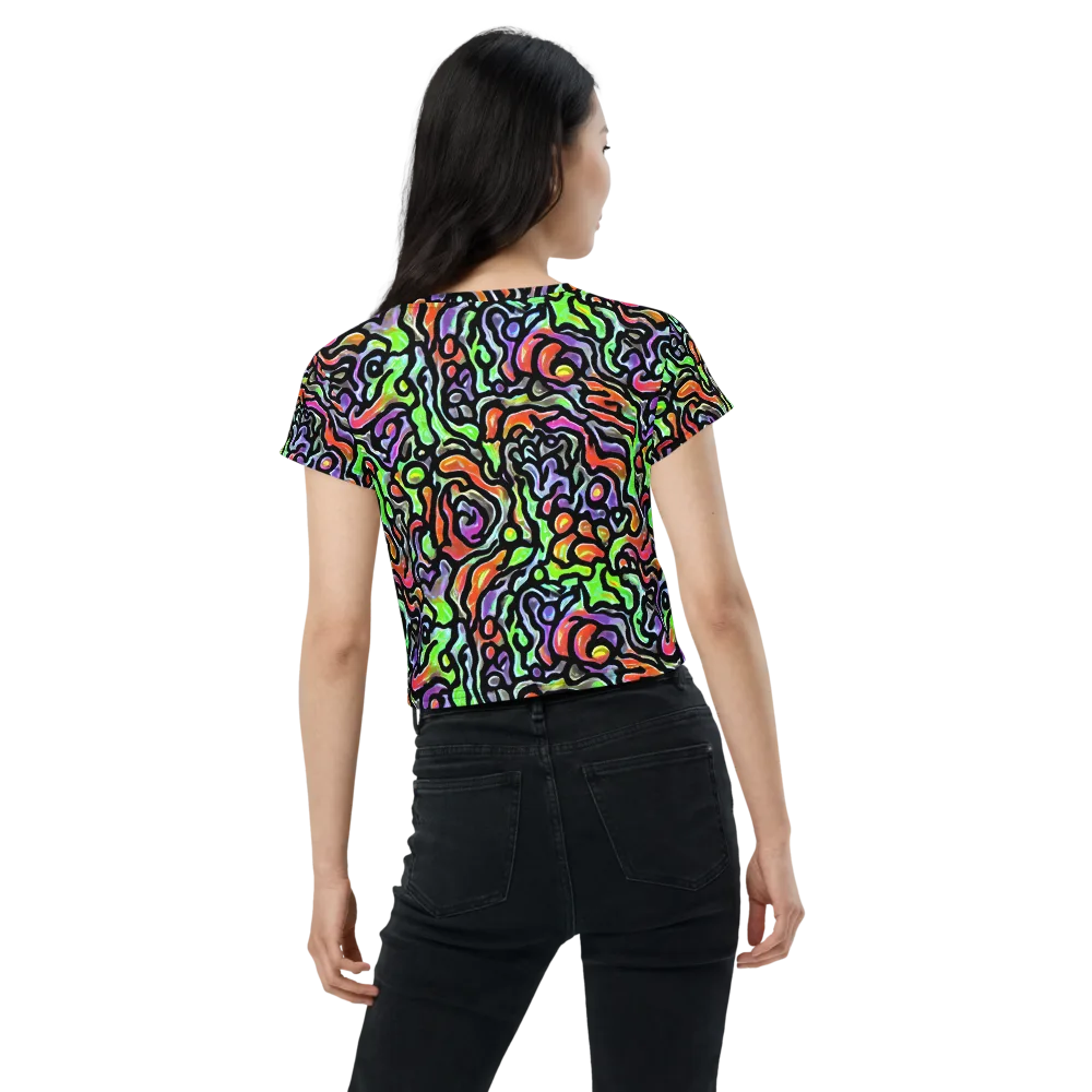 Synthetic Aurora on Crop Tee — Back