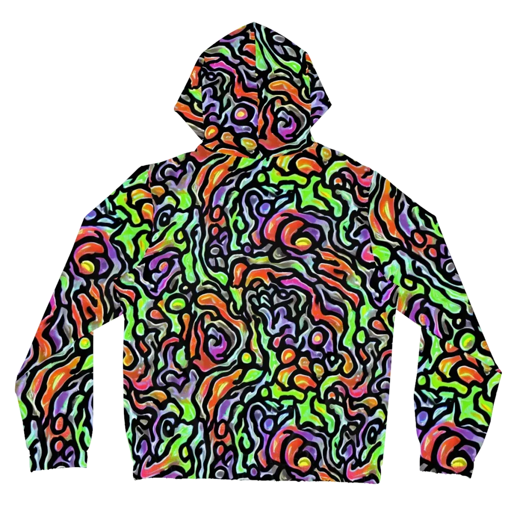 Synthetic Aurora on Women's Full-Zip Hoodie — Back