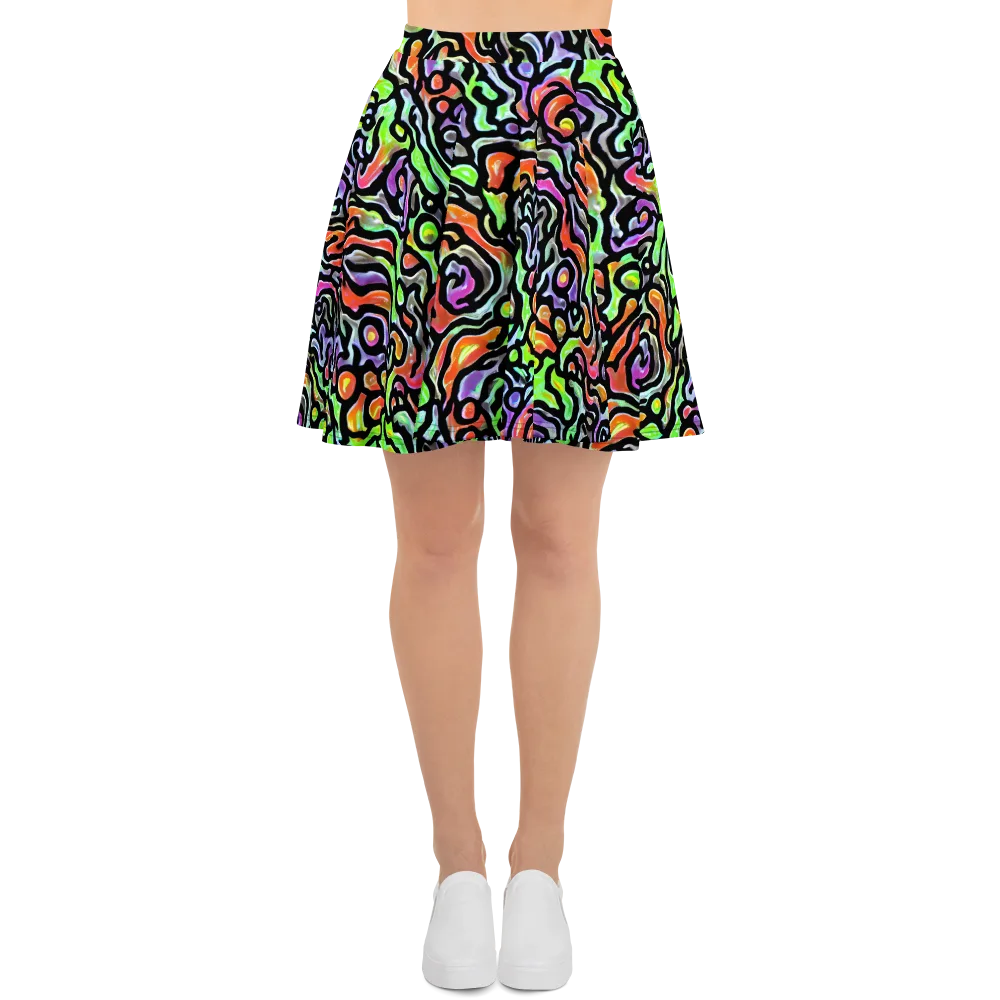 Synthetic Aurora on Skater Skirt — Front