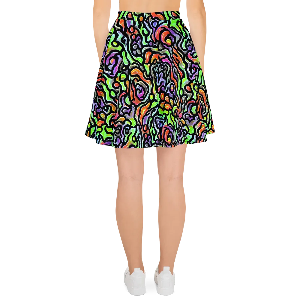 Synthetic Aurora on Skater Skirt — Back