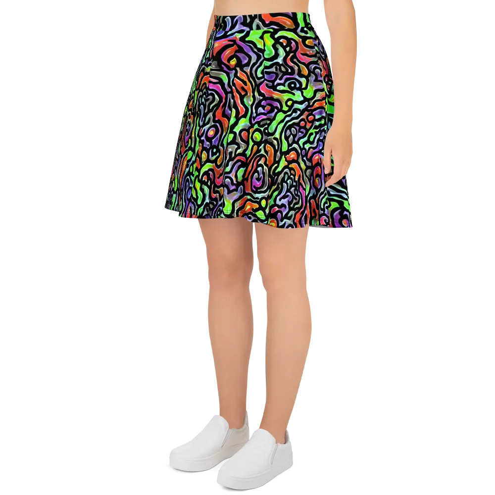 Synthetic Aurora on Skater Skirt — Left