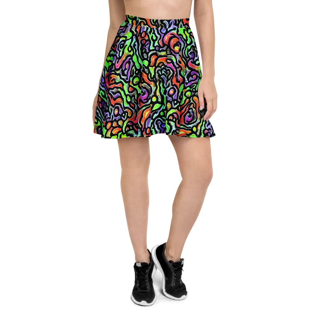 Synthetic Aurora on Skater Skirt — Front