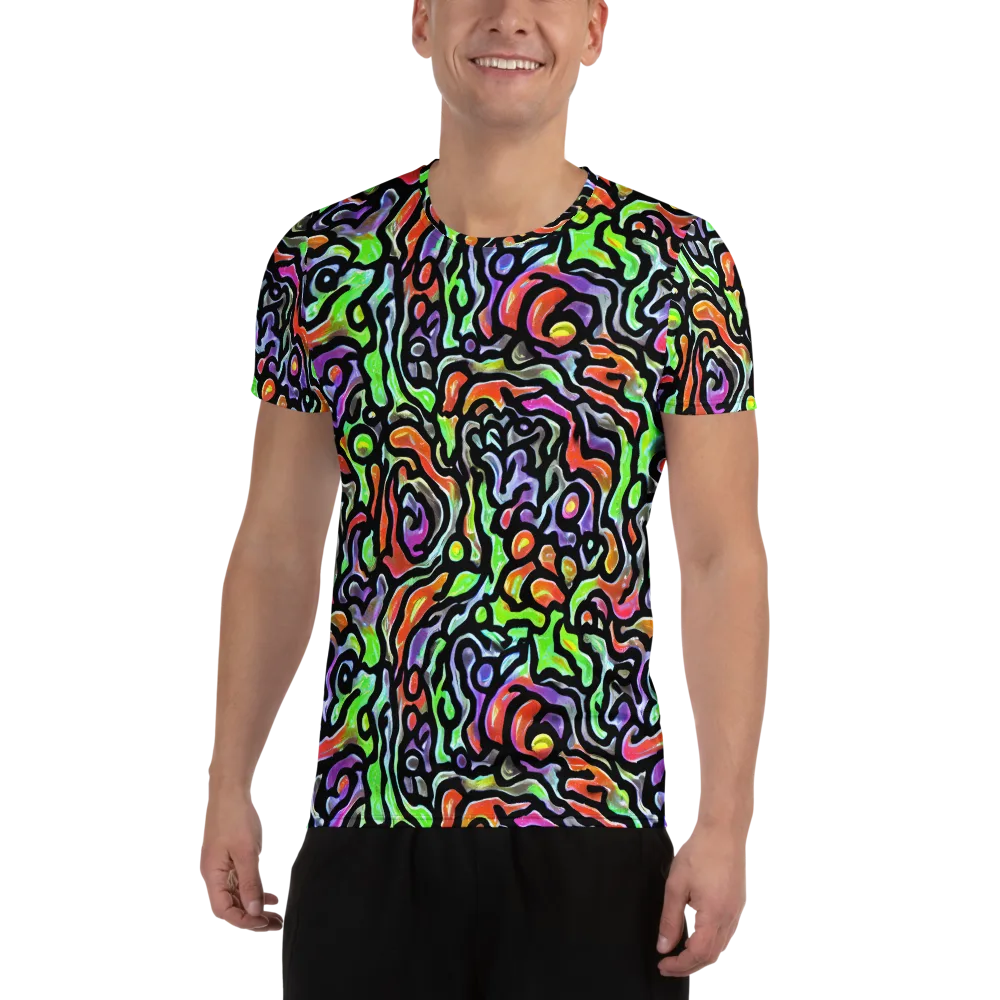 Synthetic Aurora on Men's Athletic T-Shirt — Front