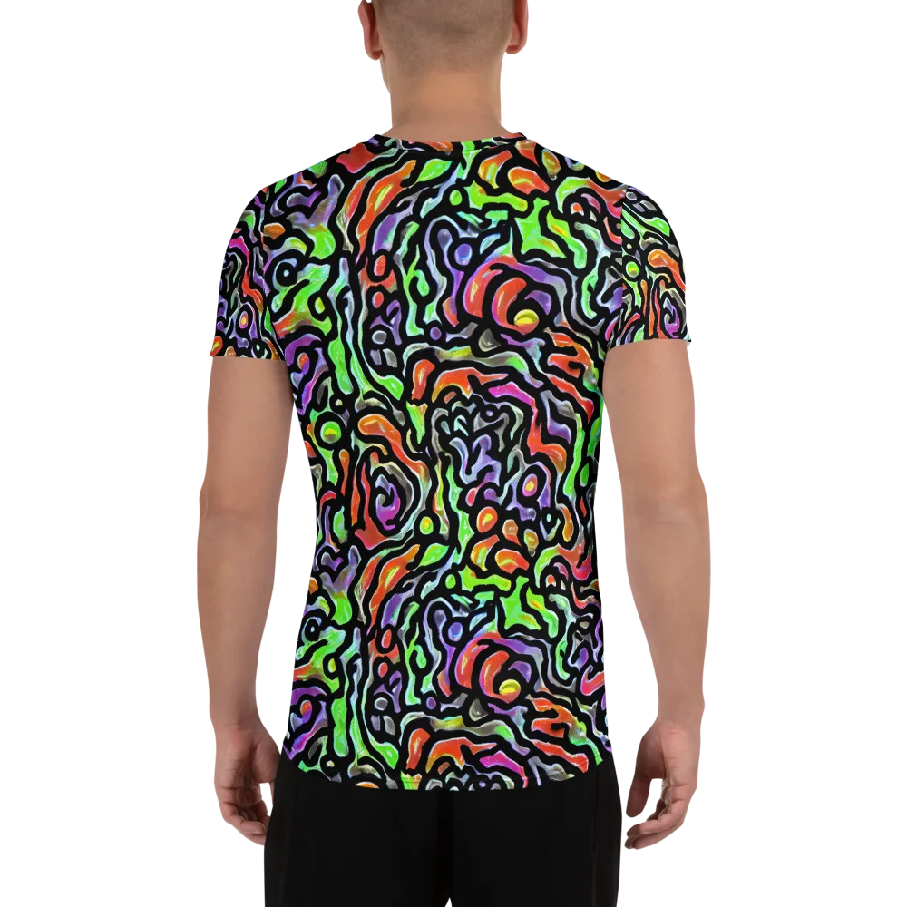 Synthetic Aurora on Men's Athletic T-Shirt — Back