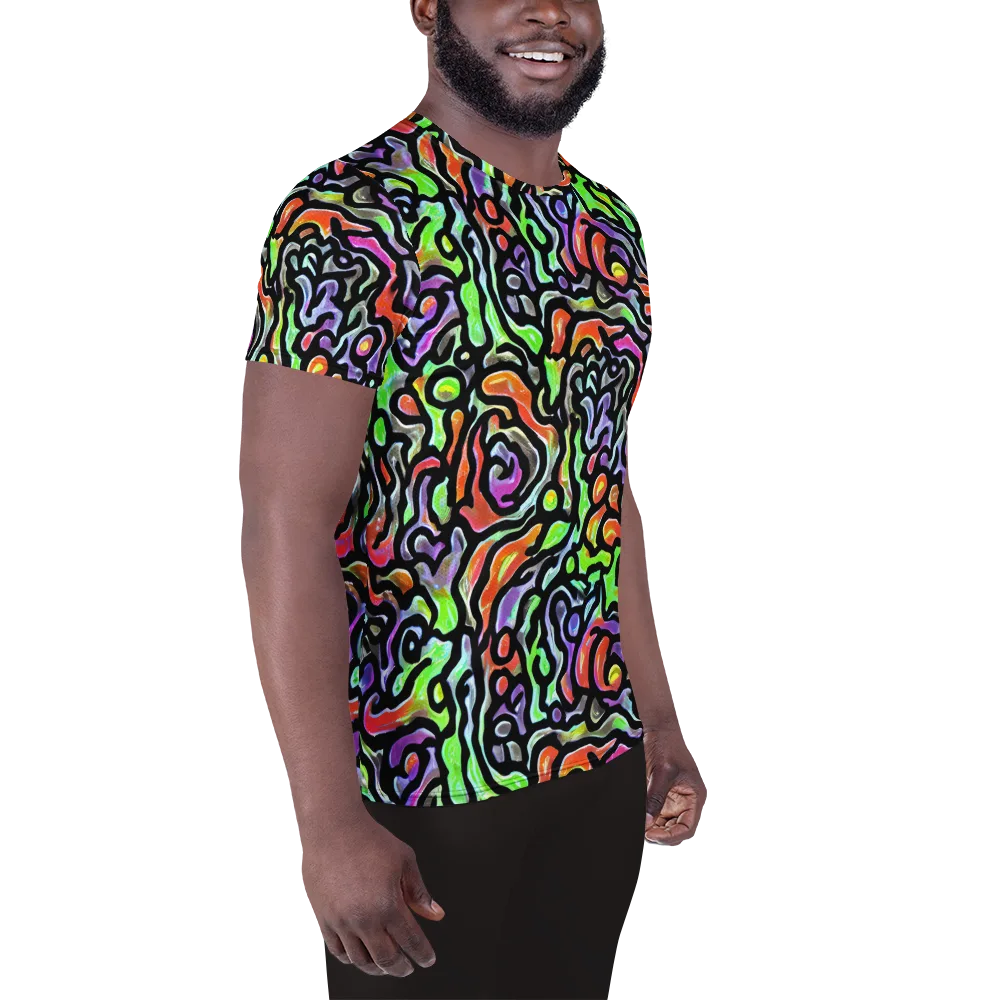 Synthetic Aurora on Men's Athletic T-Shirt — Right