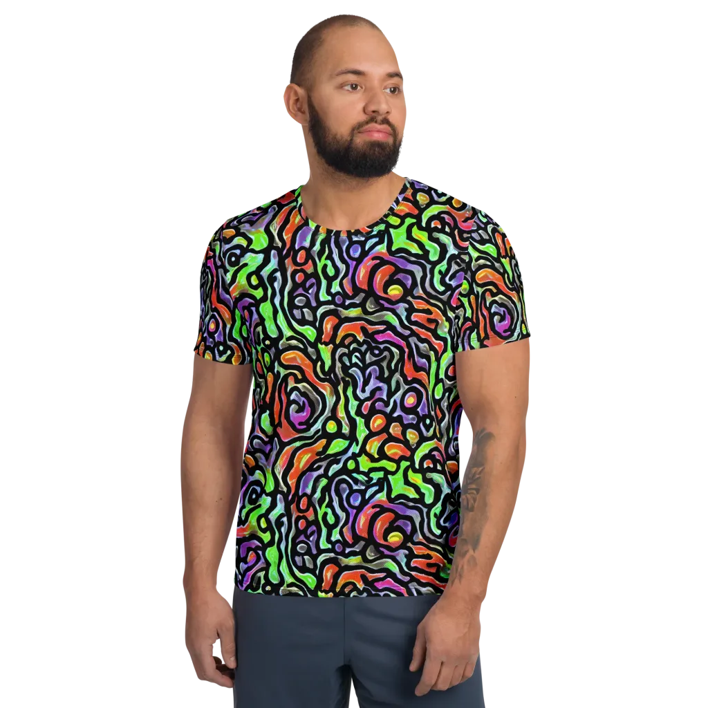 Synthetic Aurora on Men's Athletic T-Shirt — Front