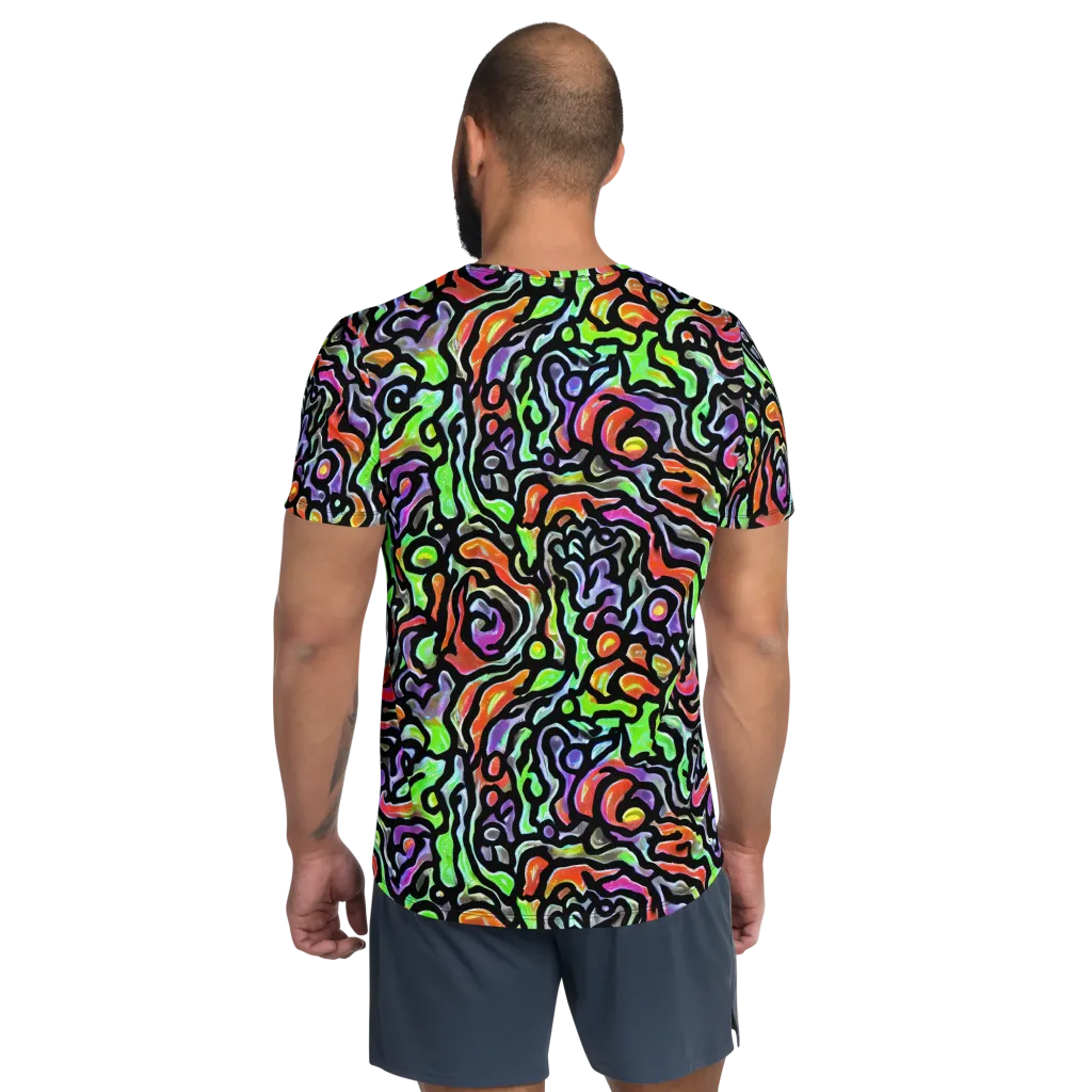 Synthetic Aurora on Men's Athletic T-Shirt — Back