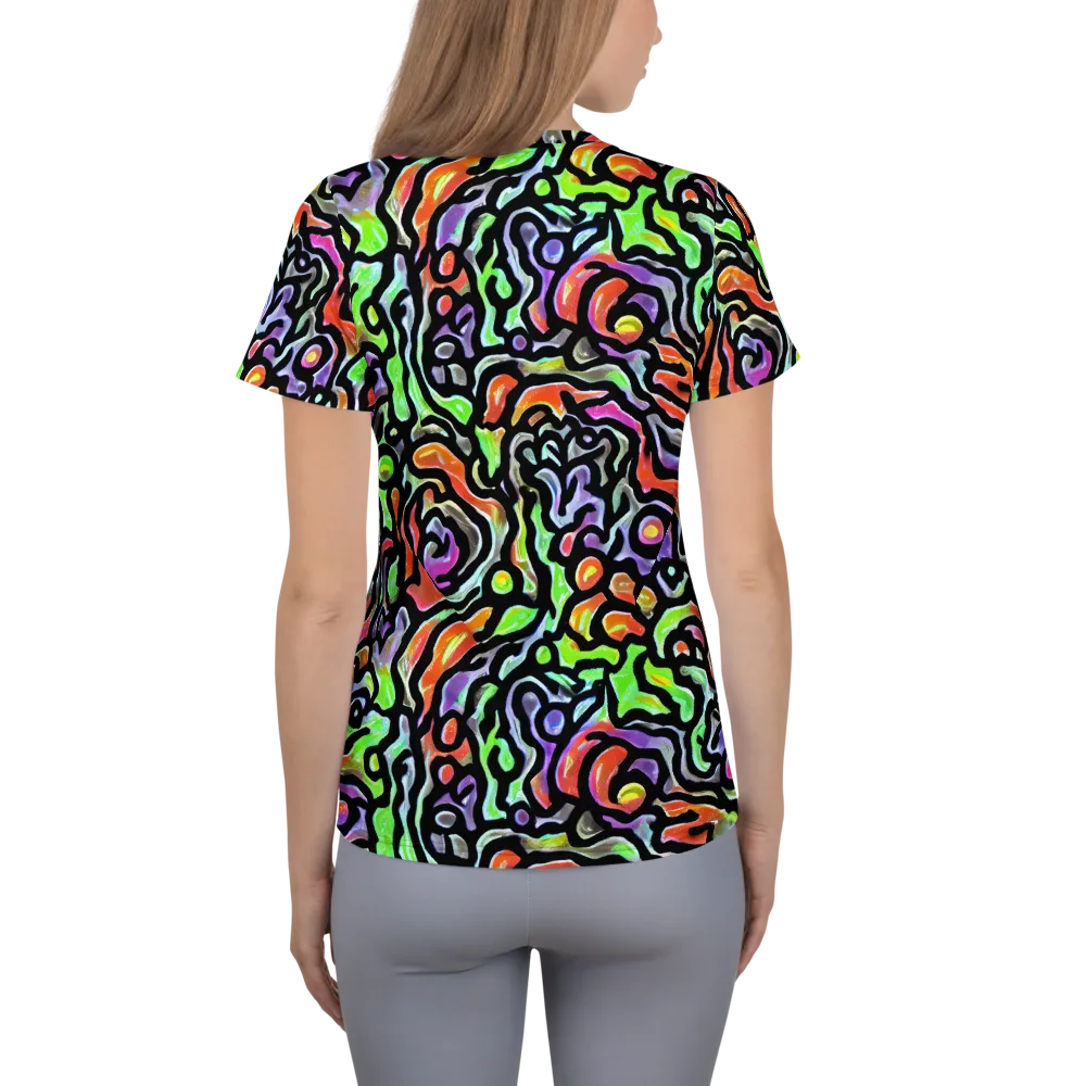 Synthetic Aurora on Women's Athletic T-Shirt — Back