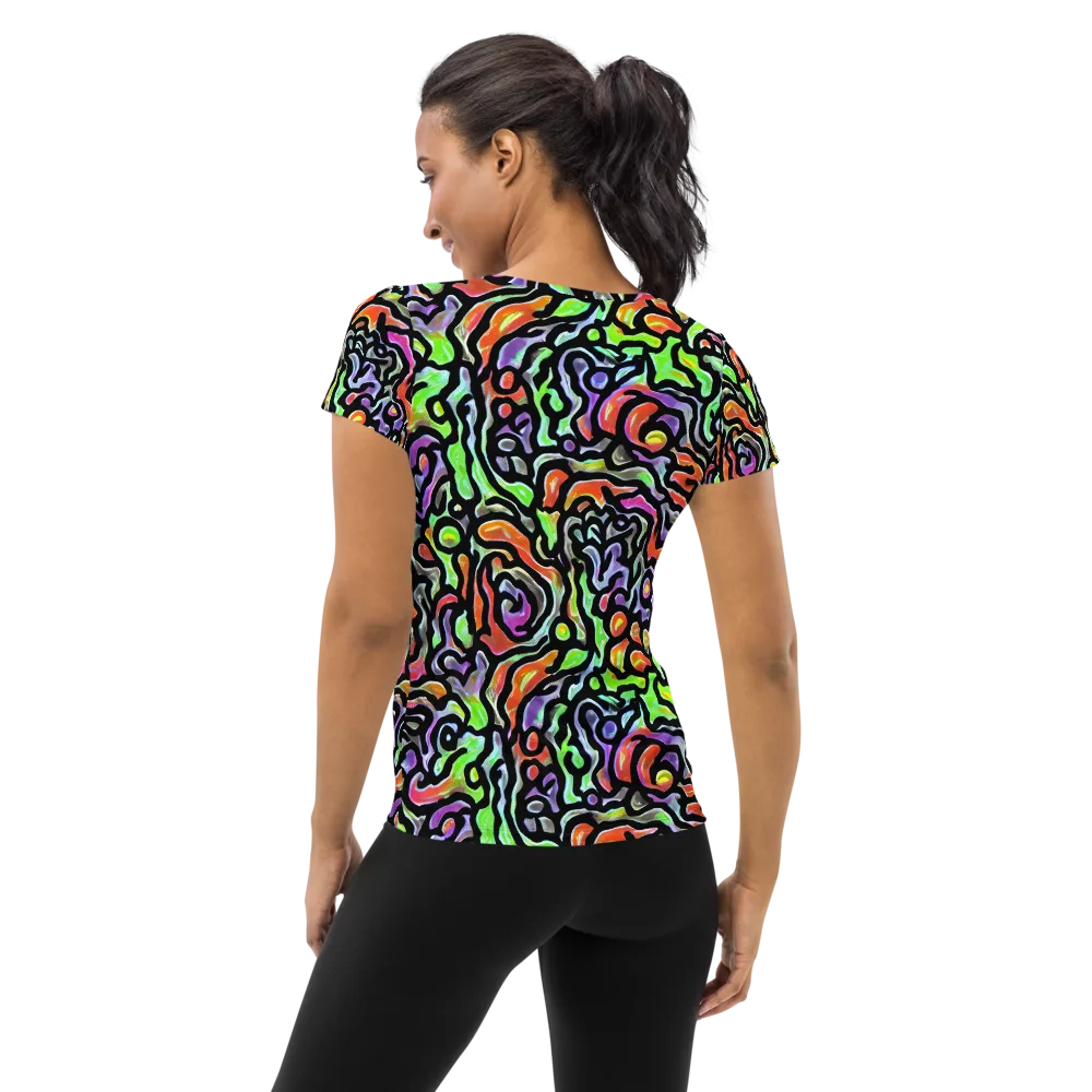 Synthetic Aurora on Women's Athletic T-Shirt — Back