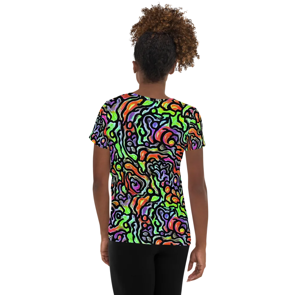 Synthetic Aurora on Women's Athletic T-Shirt — Back