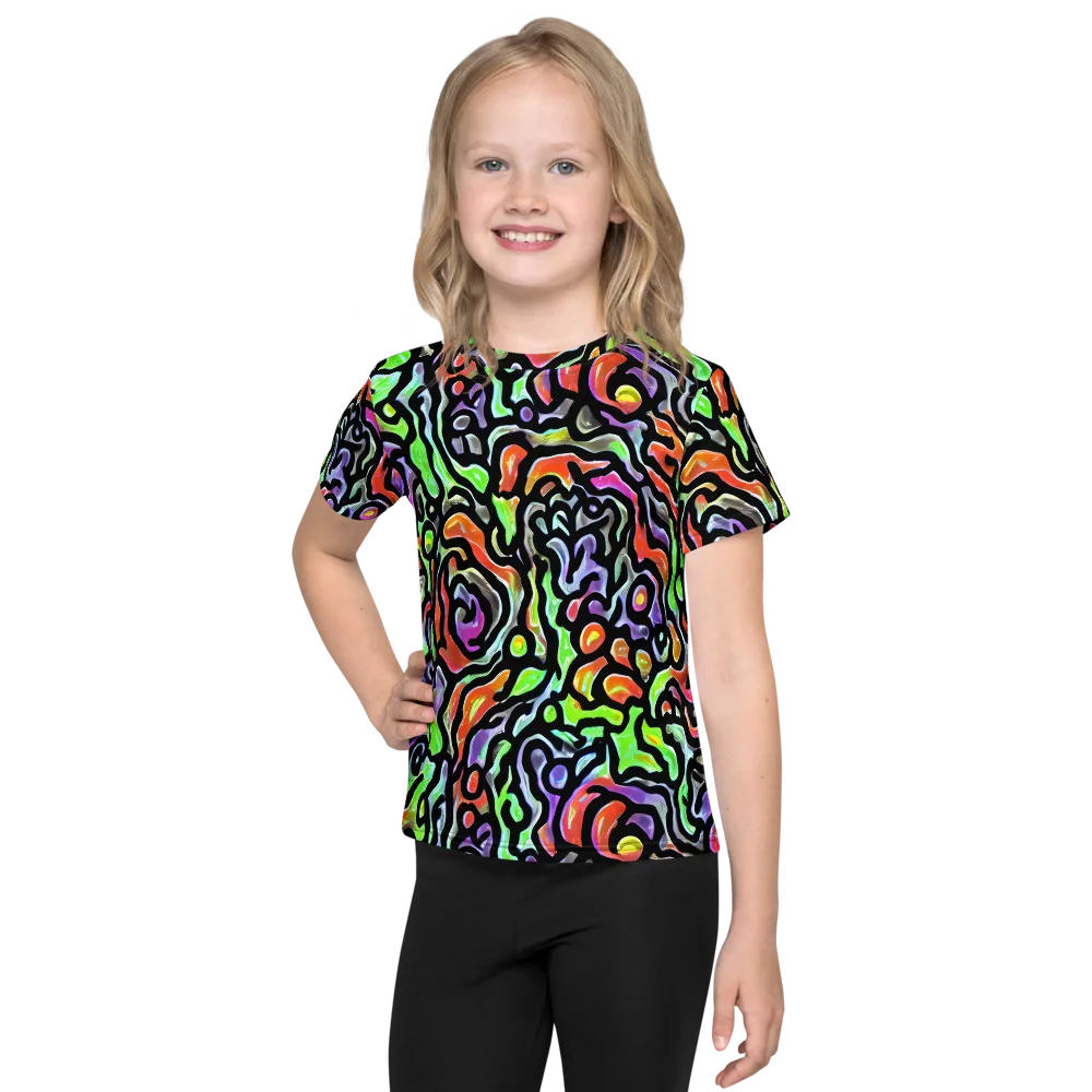 Synthetic Aurora on Kids Crew Neck T-Shirt — Front