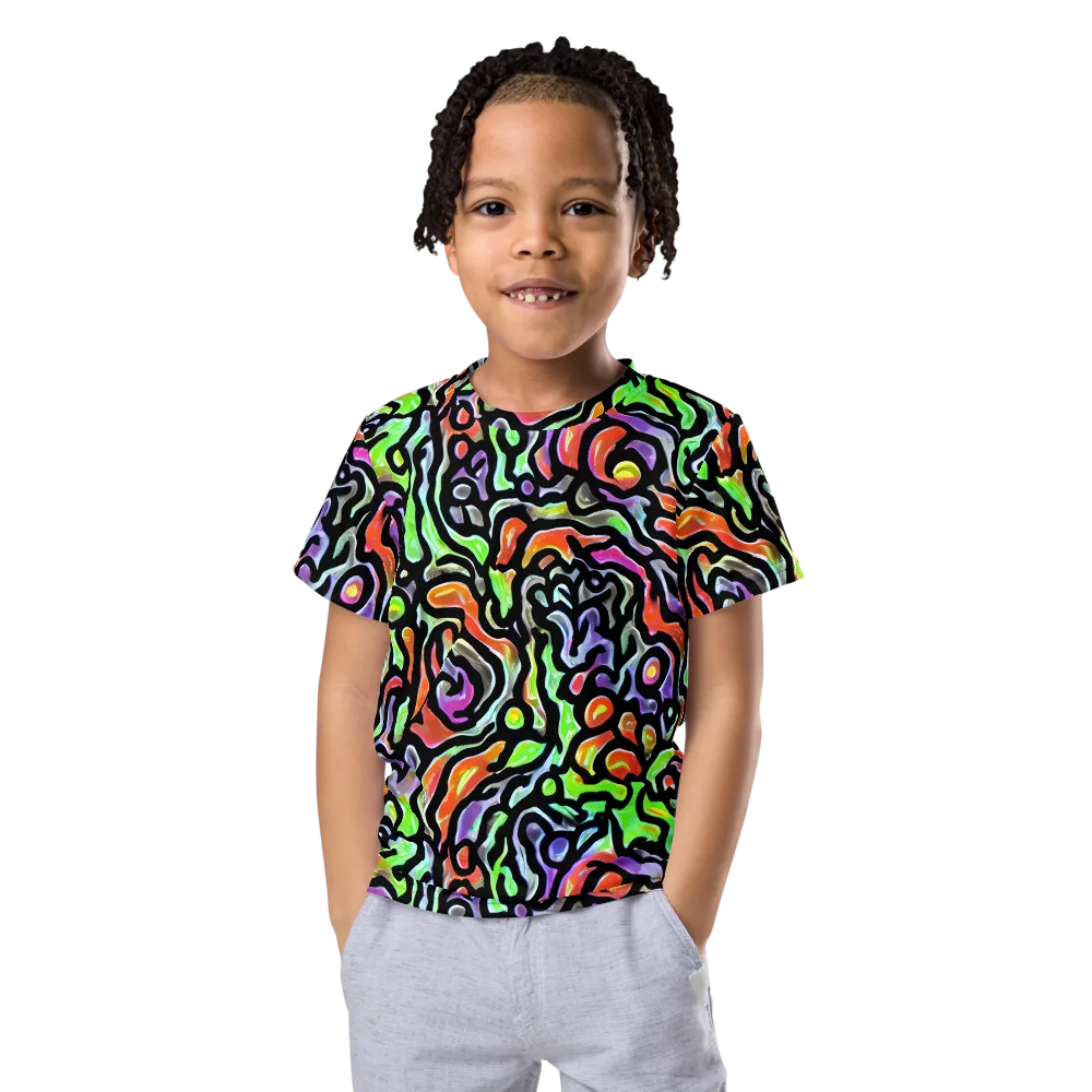 Synthetic Aurora on Kids Crew Neck T-Shirt — Front