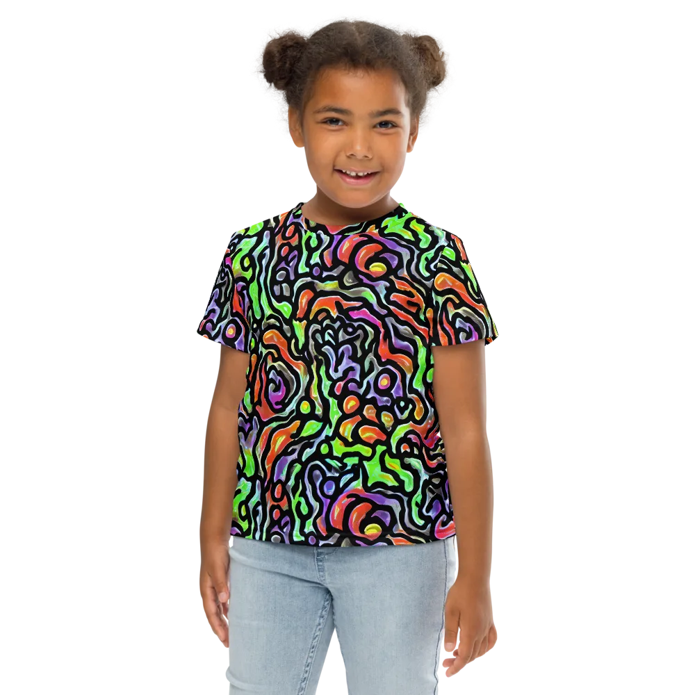 Synthetic Aurora on Kids Crew Neck T-Shirt — Front