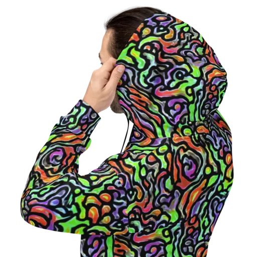 Synthetic Aurora on a Hoodie