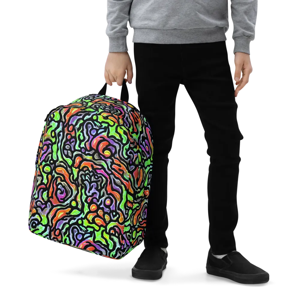 Synthetic Aurora on Minimalist Backpack — Zoomed-in