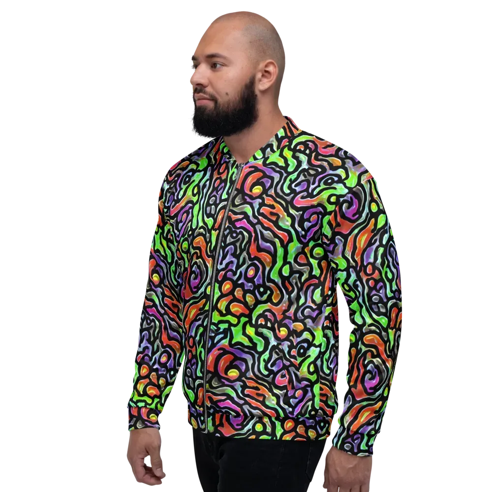 Synthetic Aurora on Bomber Jacket — Left