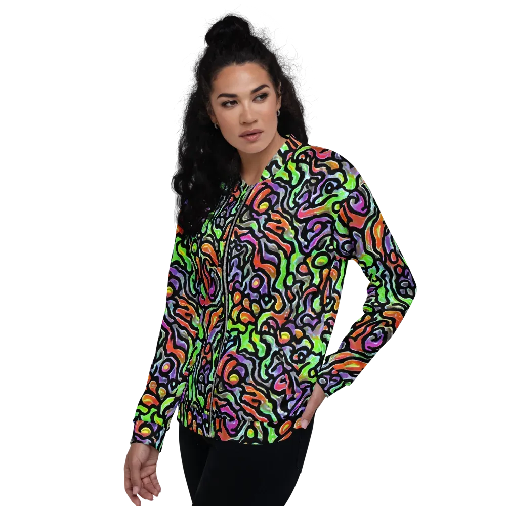 Synthetic Aurora on Bomber Jacket — Left