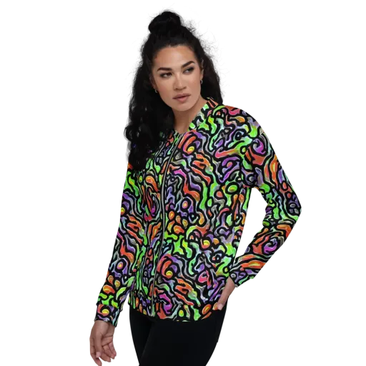 Synthetic Aurora on a Bomber Jacket