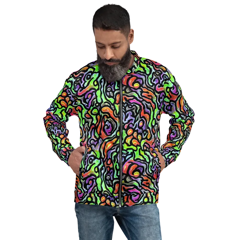 Synthetic Aurora on Bomber Jacket — Front