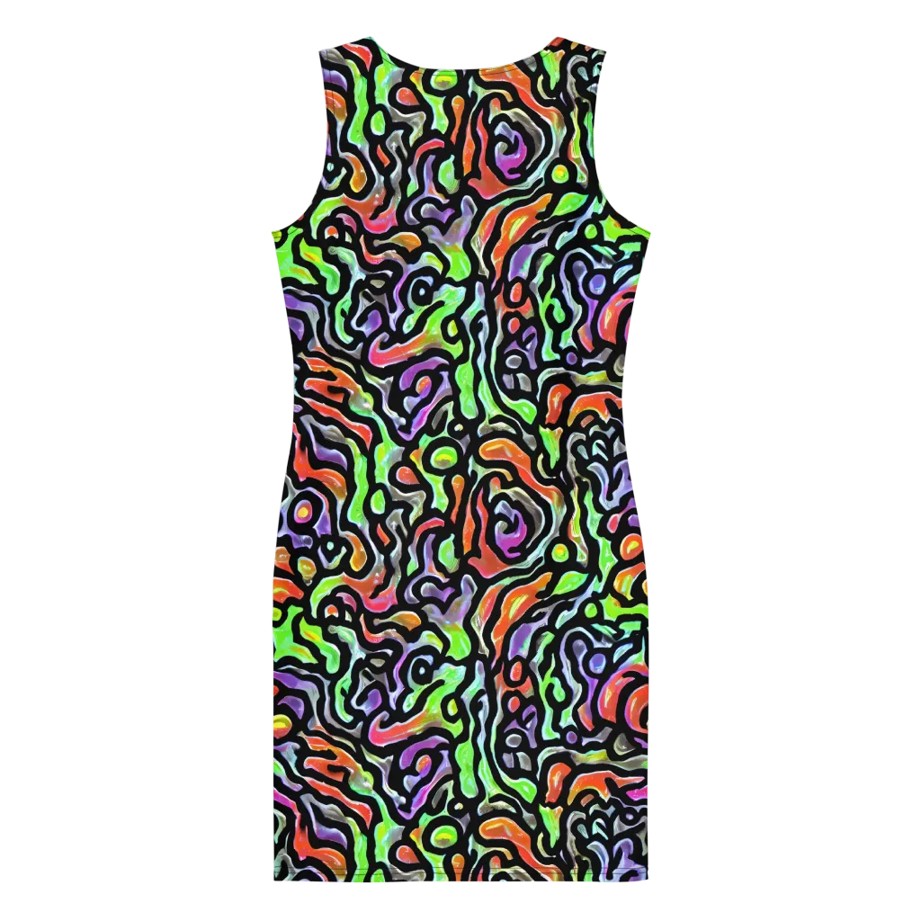 Synthetic Aurora on Bodycon Dress — Back