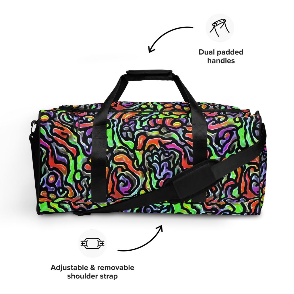 Synthetic Aurora on Duffle Bag — Front