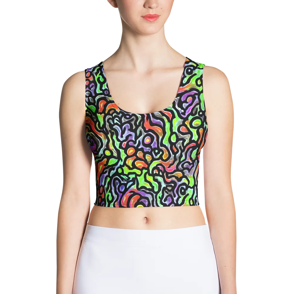 Synthetic Aurora on Crop Top — Front