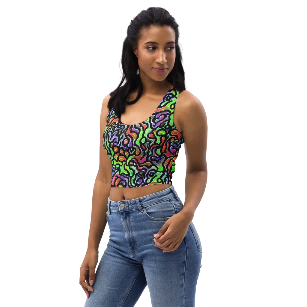 Synthetic Aurora on Crop Top — Left Front