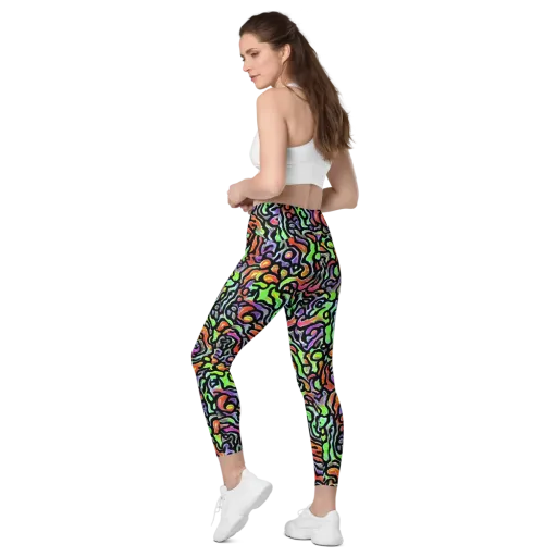 Synthetic Aurora on a Leggings with Pockets