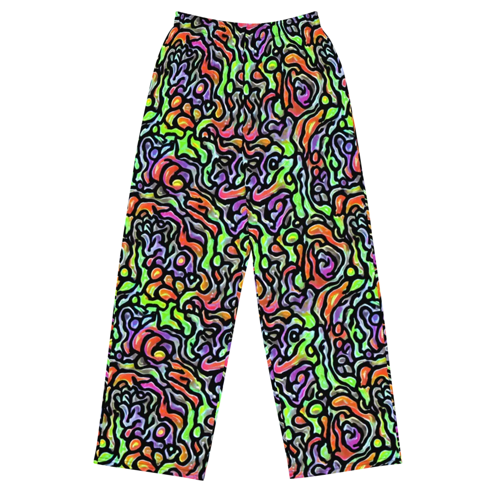 Synthetic Aurora on Wide-Leg Pants — Front