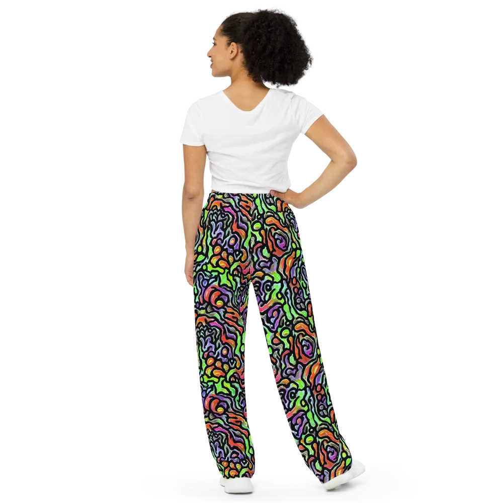 Synthetic Aurora on Wide-Leg Pants — Back