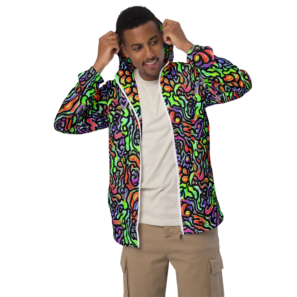 Synthetic Aurora on Men's Windbreaker — Front