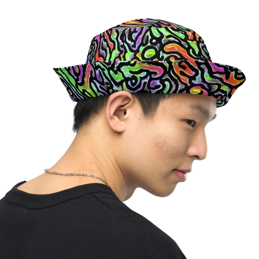 Synthetic Aurora on Reversible Bucket Hat — Right Outside