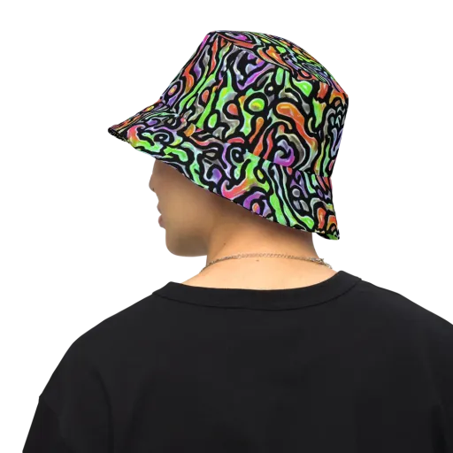 Synthetic Aurora on a Reversible Bucket Hat