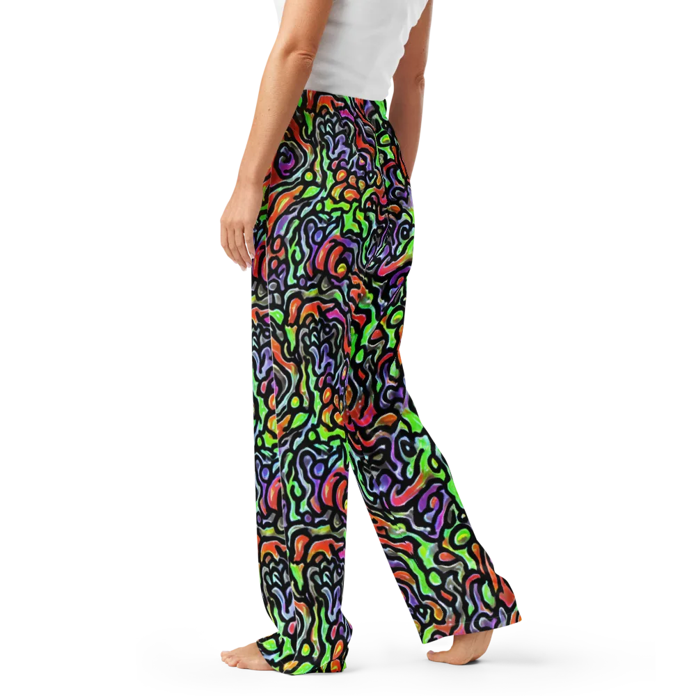 Synthetic Aurora on Women's Pajama Pants — Left