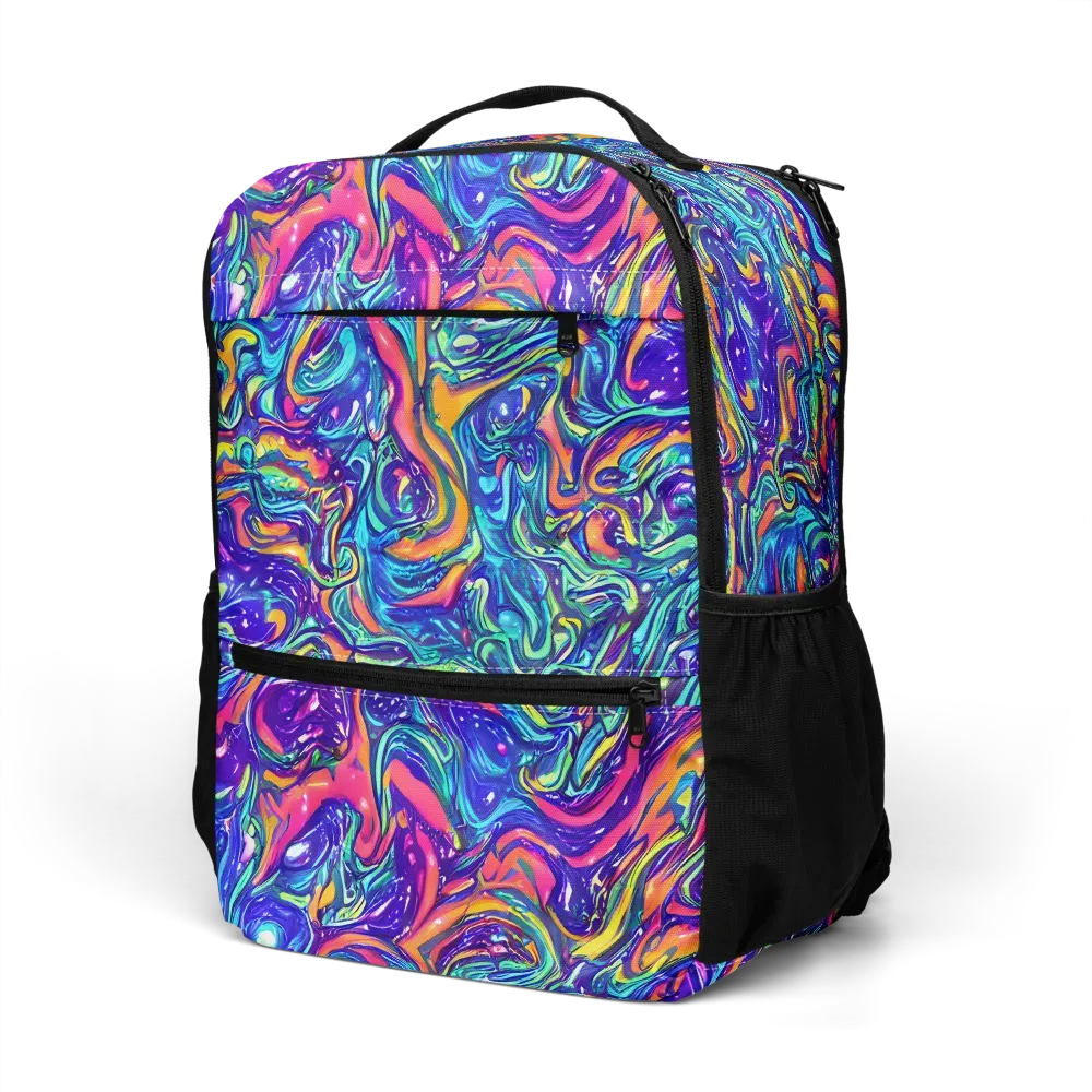 Plasma Paisley on Utility Backpack — Left Front